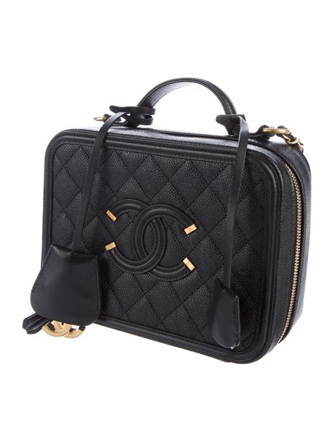 chanel cc filigree round bag|chanel vanity case styles.